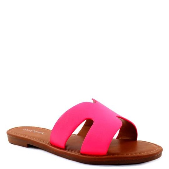 Pink H-Shape Sandals - Picture 1 of 6